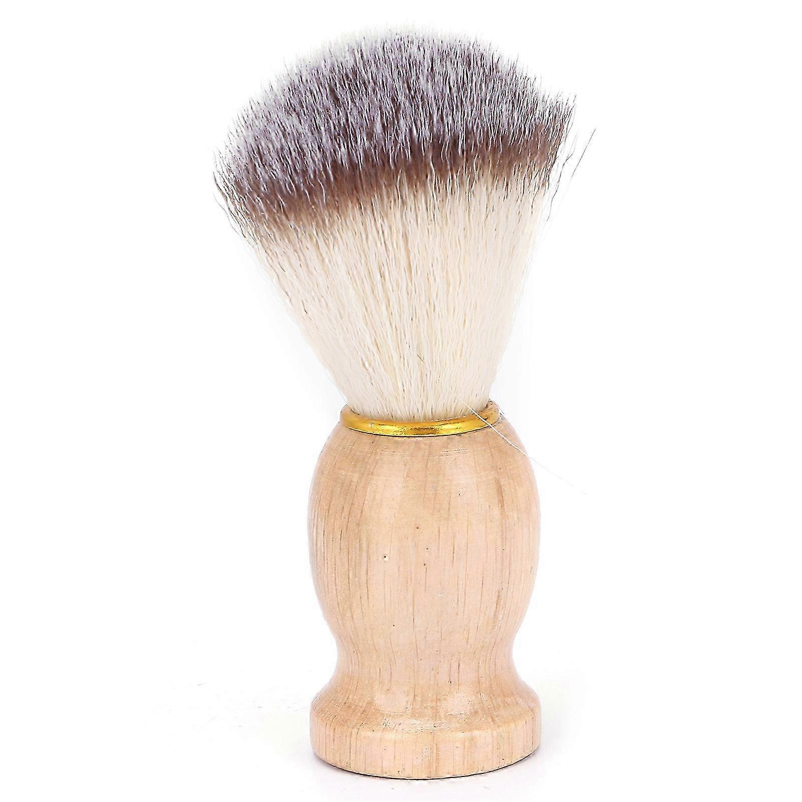 Solid Wood Handle Shaving Brush Nylon Bristles