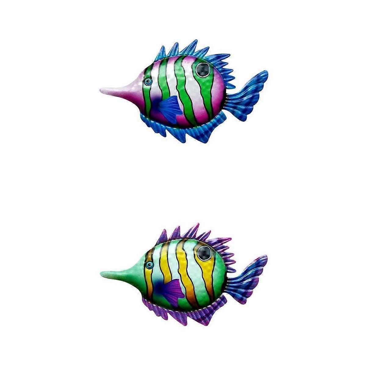 2x Decorations Fish Hanging Decor for Bathroom Pool