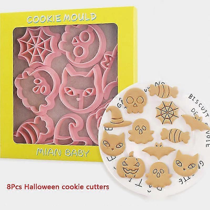 8-Piece Halloween Cookie Stamp Set