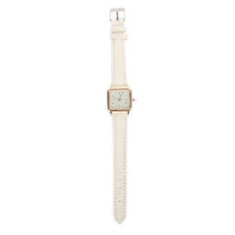 Relógio de pulso feminino com quartzo e brilho noturno, elegante e casual.