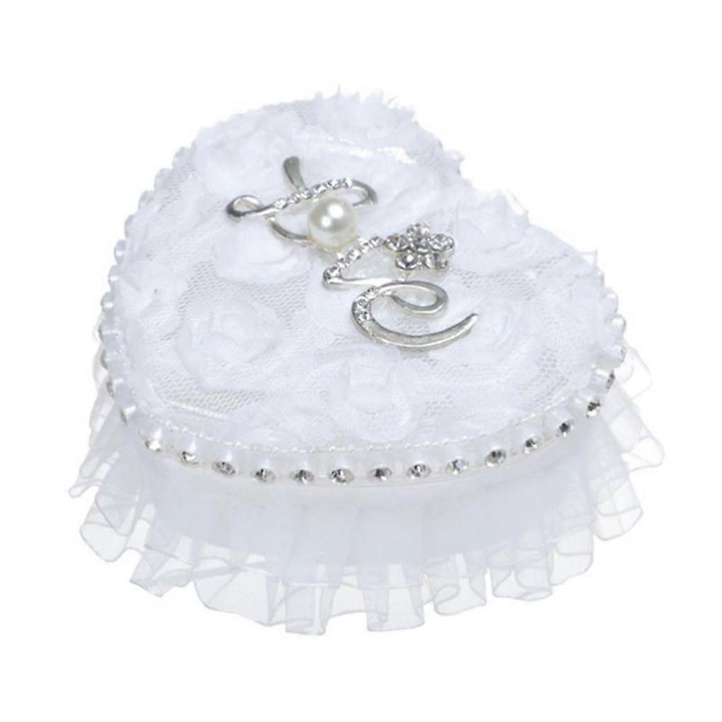 Heart-Shaped Fabric Ring Holder Box