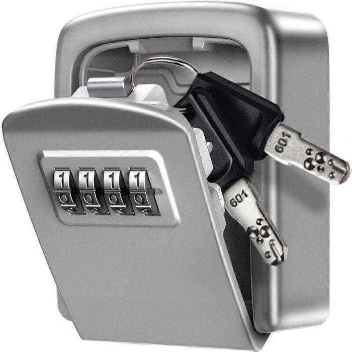 Secure Key Box New Version - Zinc Alloy - 4-Digit Code - Silver