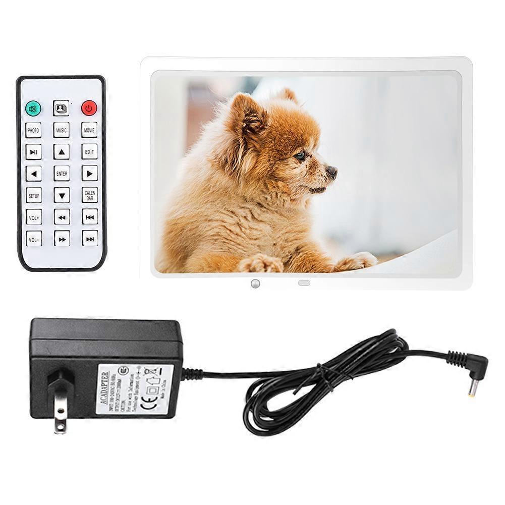 15.4" HD Multifunction Motion Detection Digital Photo Frame with Remote Controller (WhitE )