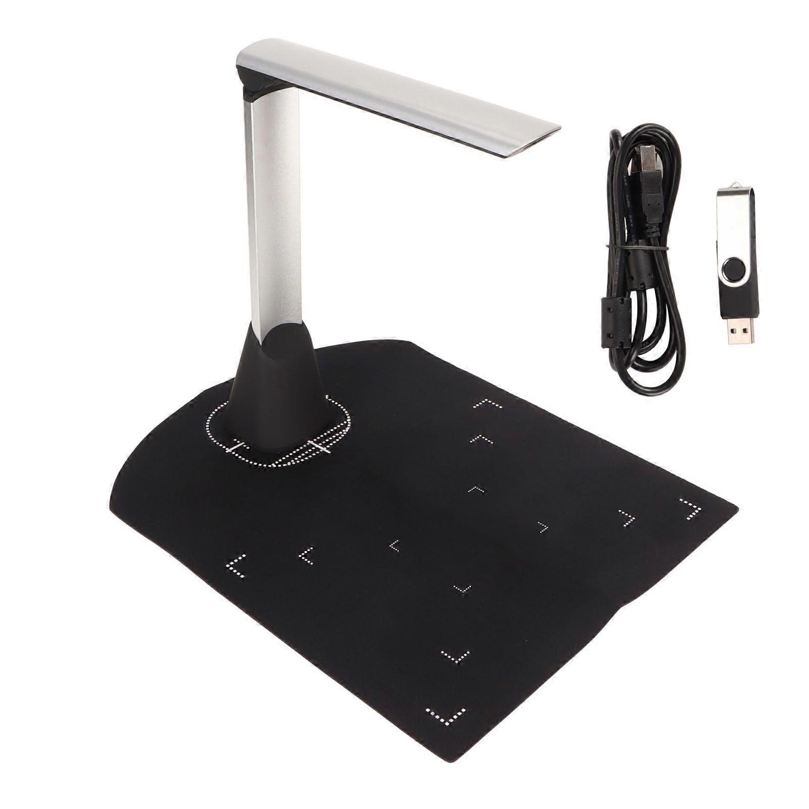 Document Scanner 5MP USB Book Scanner OCR Recognition Foldable Portable Document Camera for A4 Size YEMMA