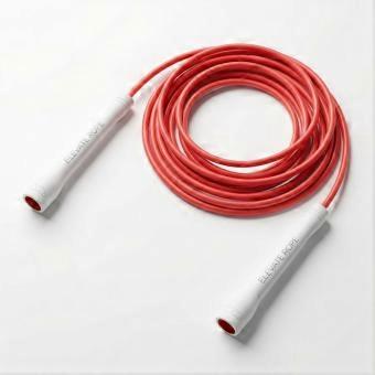 (BLOOD) - Rood - Professioneel Springtouw van Duurzaam PVC met Nylon Kern - 5 mm Dik - Lengte Max. 3 Meter - Oersterke Handvatten 1x Wit, 1x Rood