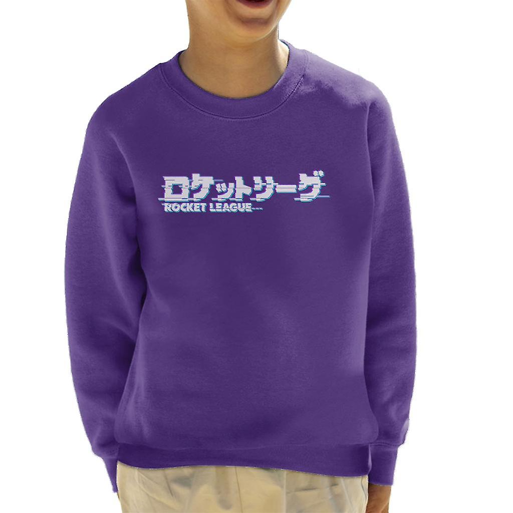 Rocket League Light Tokyo Glitch Logo Kid's Sweatshirt