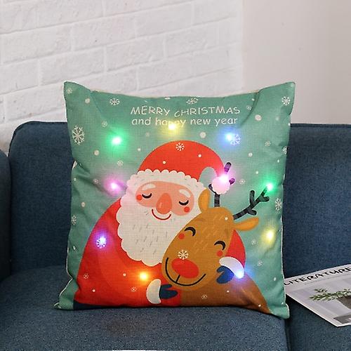 Christmas Series Led Sofa Pillow Cushion Cover Pillowcases Without Pillow Core