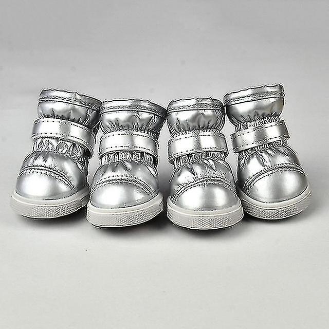 4pcs / להגדיר חורף לחיות מחמד כלב נעליים חם שלג מגפי שלג עמיד למים כלבים קטנים נעליים עבור צ'יוואווה