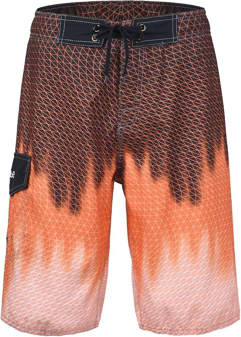 Men's Swim Trunks Quick Dry Board Shorts Colorful Stripe Swimming Shorts With Pockets