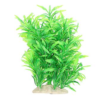 Simulation Water Grass Fish Tank Turtle Tank Landscape Artificial Aquarium Bamboo Leaves Small Tree Artificial DecorationSmall Tree with Bamboo Leaves