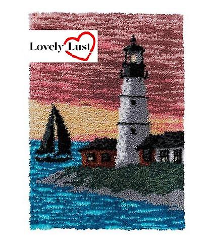 Lighthouse Landscape Rug Latch Hooking Kit (58x86cm)