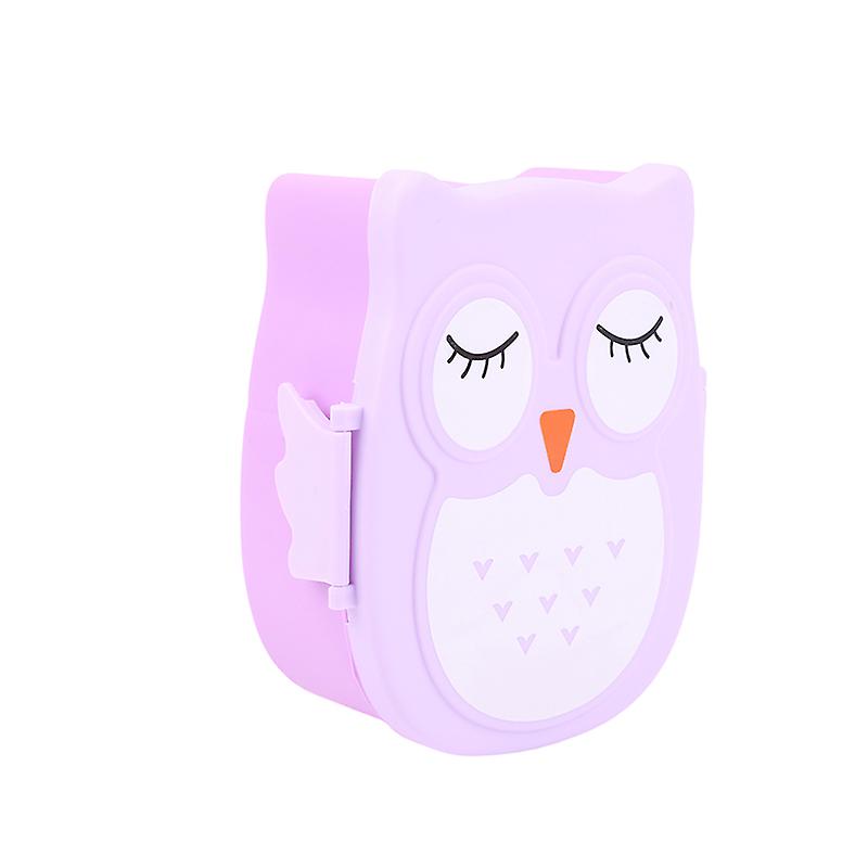 Cute Owl Shape Lunch Box Plastic Container Portable Box Picnic Bento Box