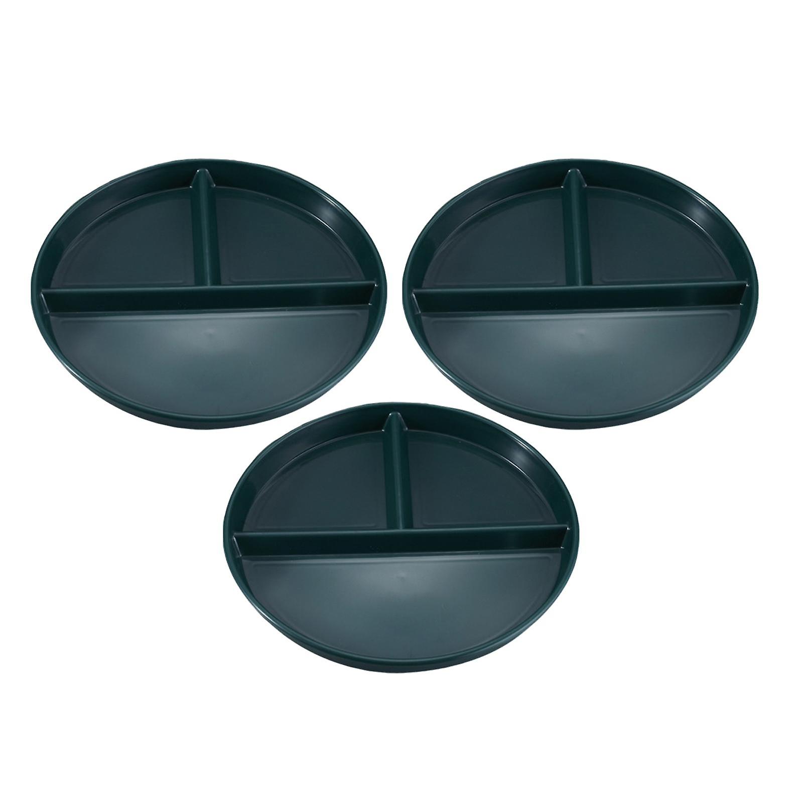 Divided Plates, 3 Compartment Reusable Lightweight /for Dinner Training