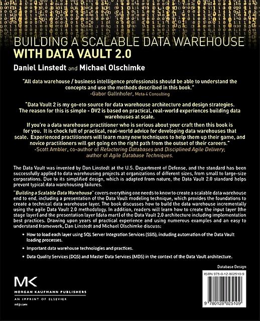 Building A Scalable Data Warehouse With Data Vault 2.0 by Olschimke & Michael BI Consultant & Dorffler Partner GmbH & Hannover & Germany Paperback