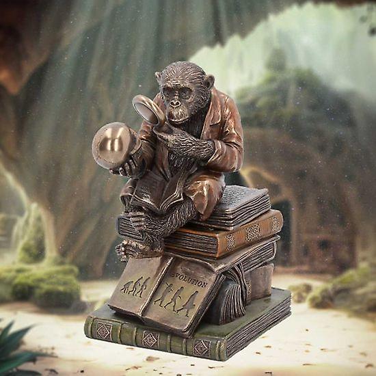 Monkey On Skull Darwin Evolution Sculptures & Statues