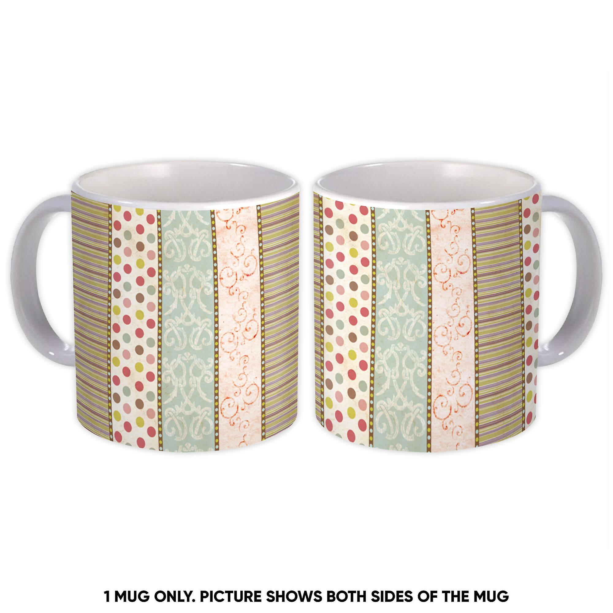 Gift Mug: Striped Patchwork Abstract