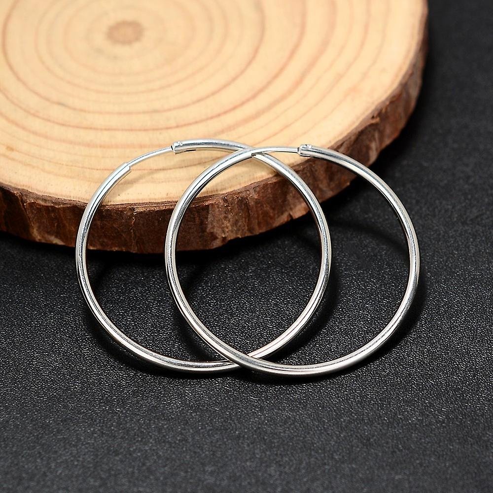 Women earring girl stud ear Drop 1Pair Stainless Steel Simple Classic Round Circle Hoop Men Punk Smo