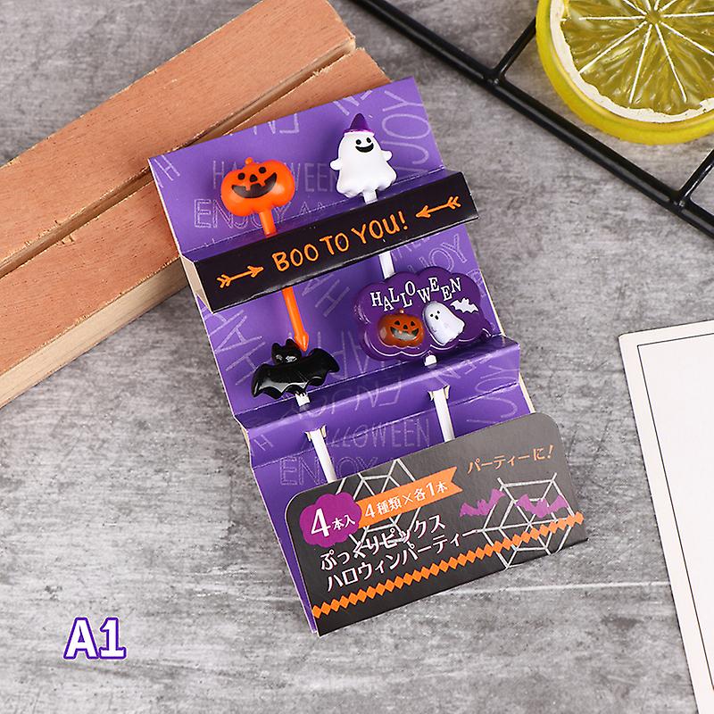 1pack Halloween Cocktail Picks Fruit Fork Creative Fashion Childrens Holiday Fruit Fork Set Cake Stick Desserts Forks