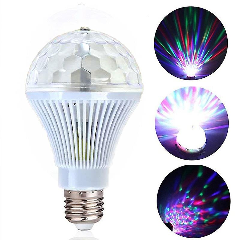 3W LED RGB Light Bulbs 220V 230V Color Change Rotating Flash Lamp for Stage Lighting KTV Disco Home