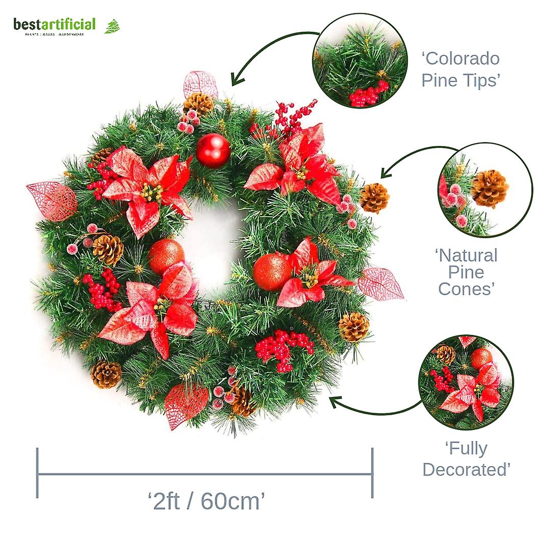 Red Decorated Wreath