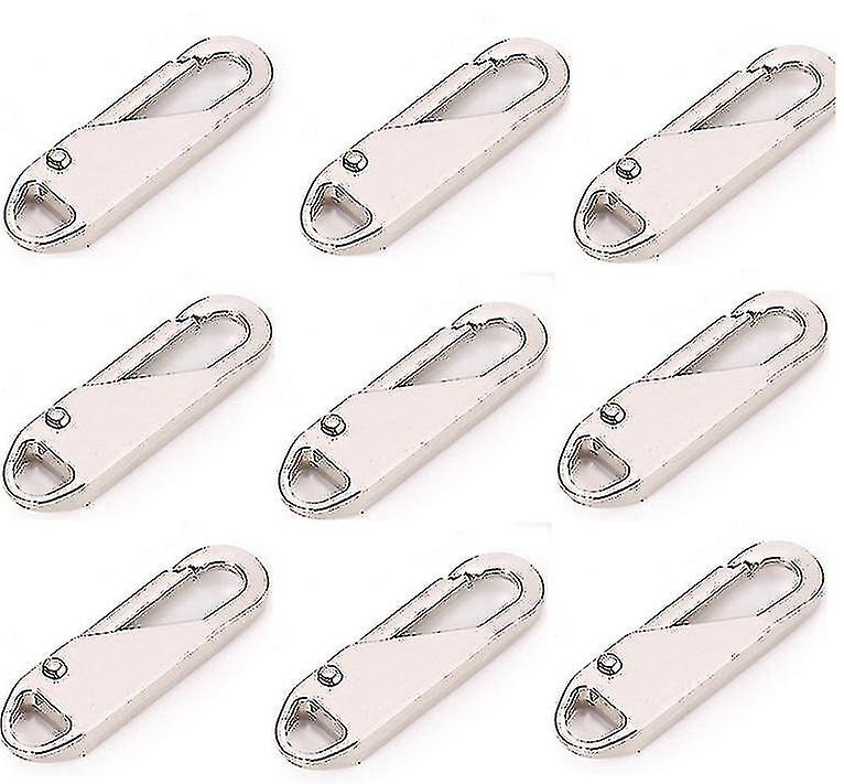 Zipper Pull Replacement 12pcs Metal Zipper Pull Tabs Detachable Zipper Repair Kit