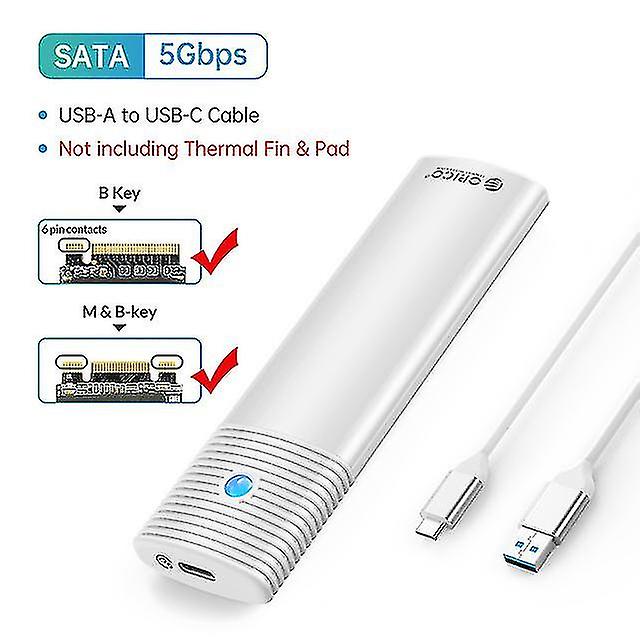 Orico External Hd Ssd Nmve M2 Enclosure Nvme 10gbps Pcie Ssd Box M.2 Nvme Ngff Sata Ssd M.2 Ssd Case Built-in Metal Sink
