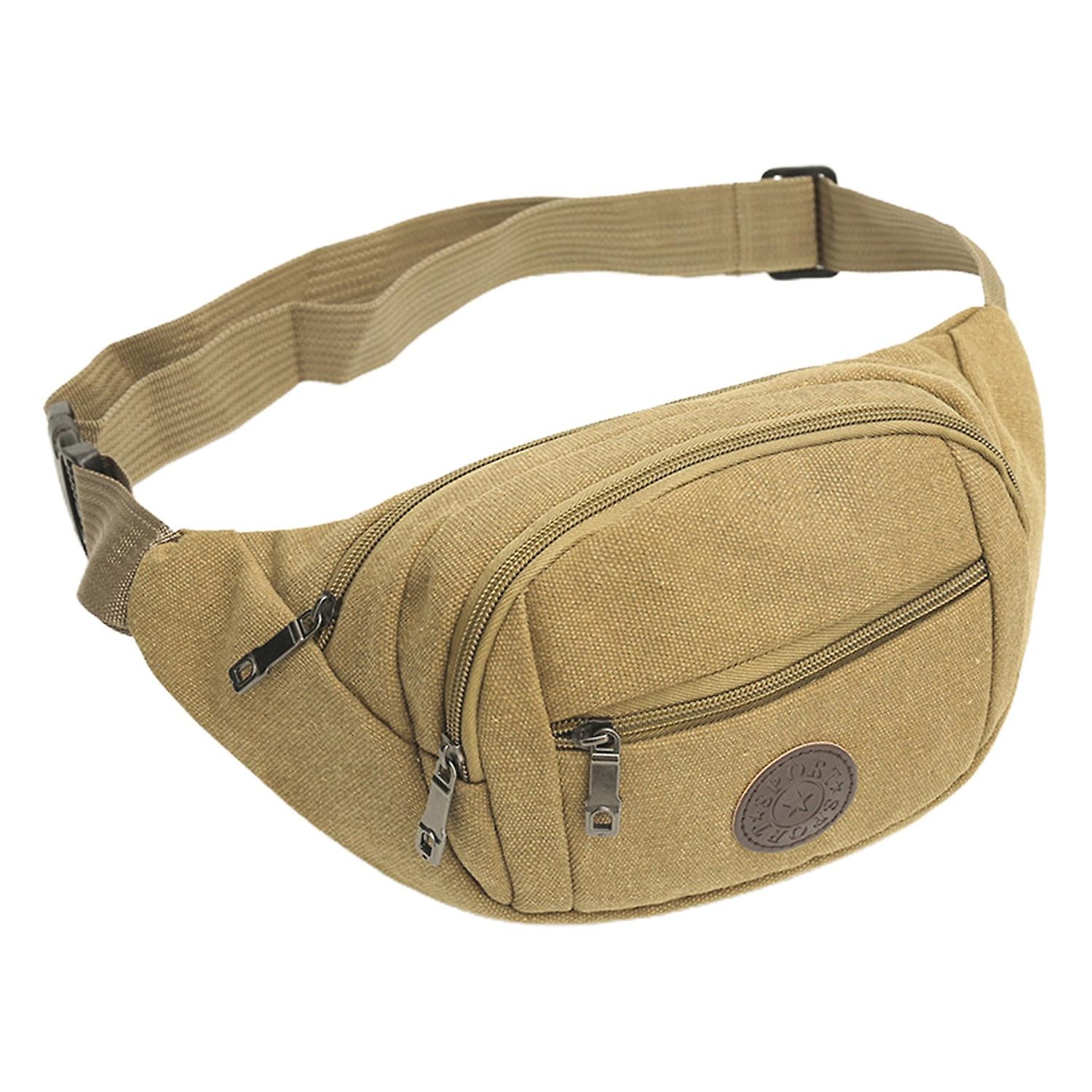 Fanny Pack Wear-resistant Zipper Closure Large Capacity Multi-compartment Adjustable Item Storage