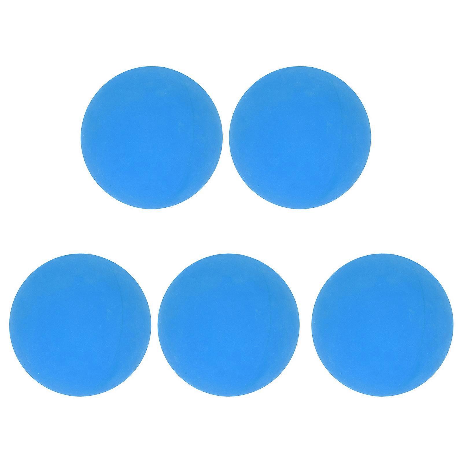5pcs 6cm Bouncy Balls, Eco-Friendly and Portable Rubber Bouncy Balls for Hand Exercise, Kids, Pools and Beaches, Blue