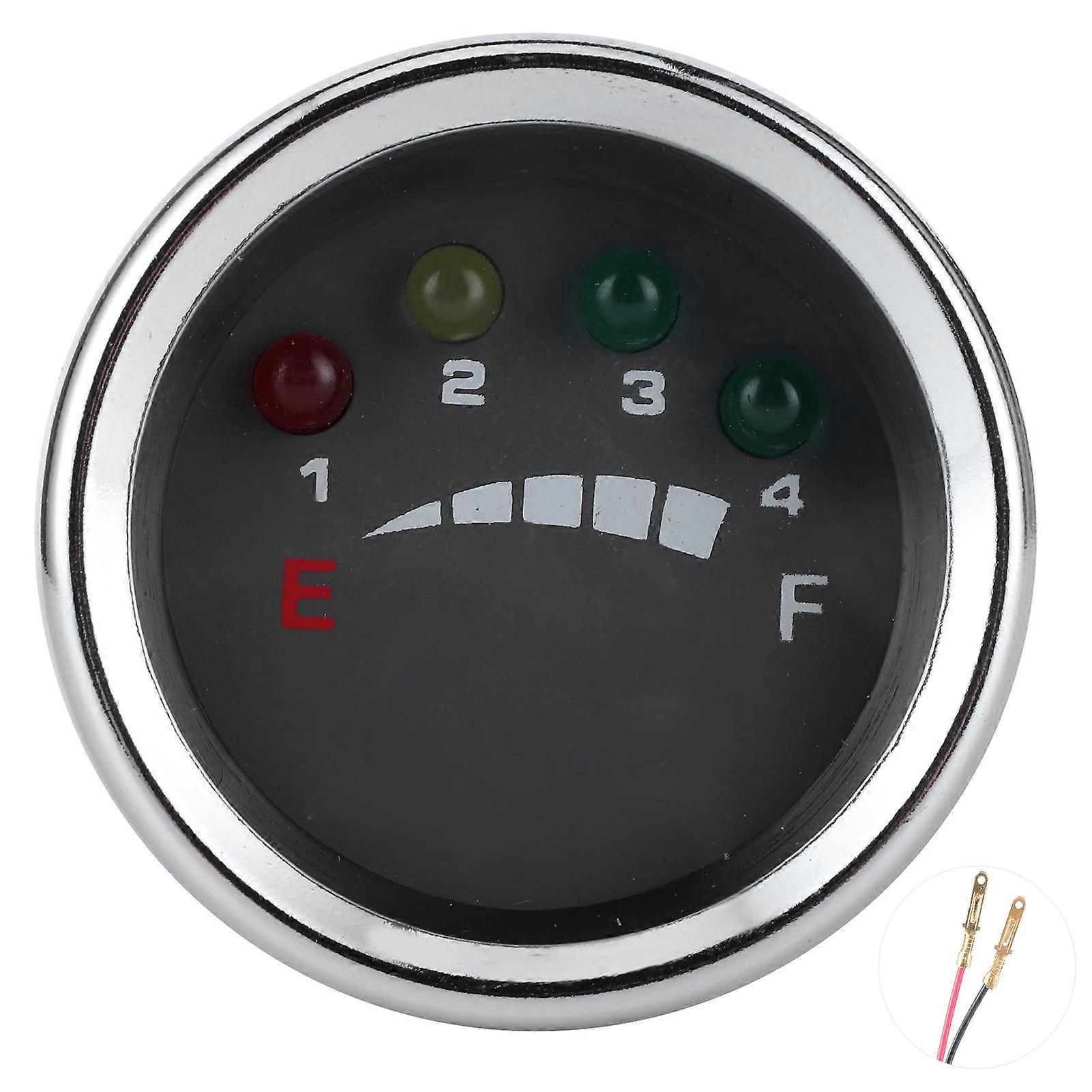 Accurate LED Battery Meter for ATVs - 4-Segment Display, Compact & Reliable