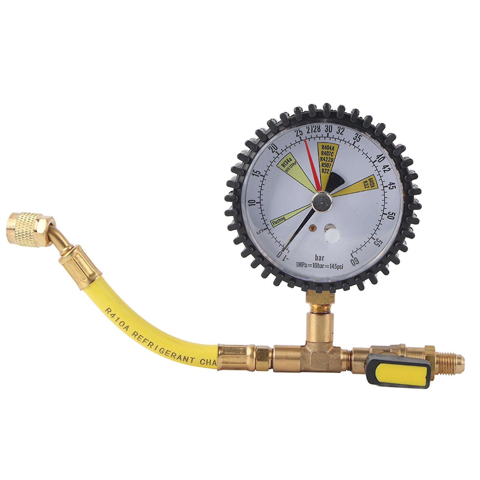 Nitrogen Pressure Test Gauge for Air Conditioning Refrigeration Systems, Durable Pressure Test Table for Accurate Measurement