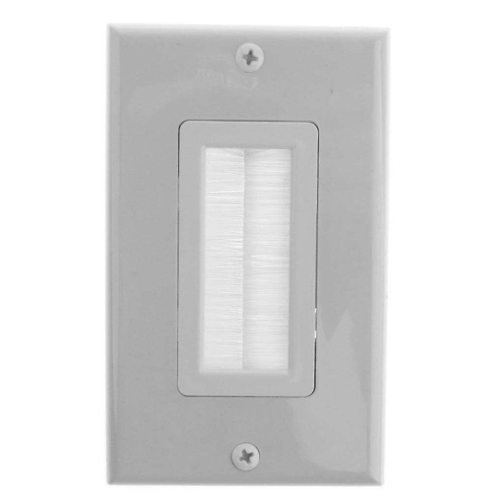 Single Brush Style Bristle Opening Bulk Cable Wire Wall Plate US Standard