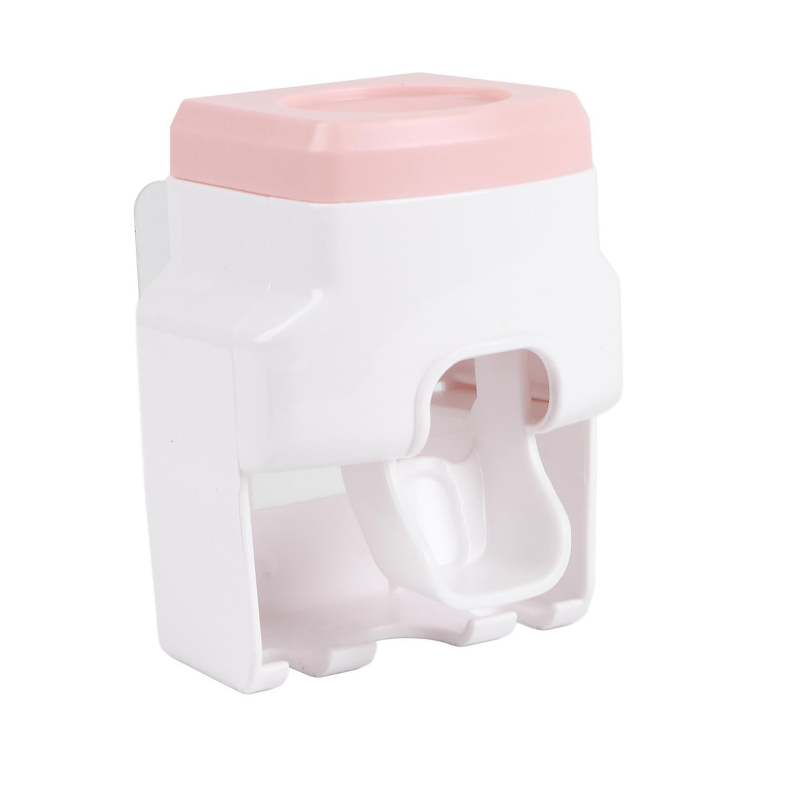 Automatic Automatic Toothpaste Squeezer Squeezer with Toothbrush Holder Wall Mounted for Bathroom Adults KidsPink