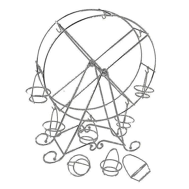 Rotierendes Riesenrad Dessert Server 8 Cupcakes Serviertablett Karneval Circus Thema Edelstahl