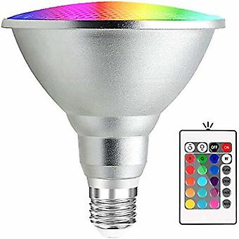 20W wasserdichte E27 Par38 RGB-LED-Lampe mit 24-Tasten-IR-Fernbedienung (RGB und Kaltweiß)