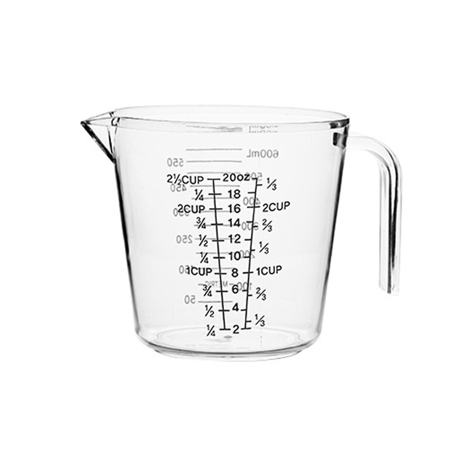 OuZhan Practical Food-grade Measuring Cup Clear Scale Precise Plastic Measuring Jar for Baking