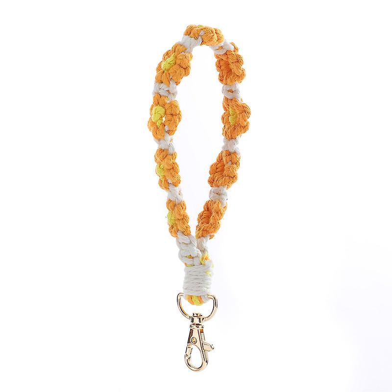 2pcs Women's Boho Macrame Keychains Handmade Braided Hand Wrist Lanyard Keychains