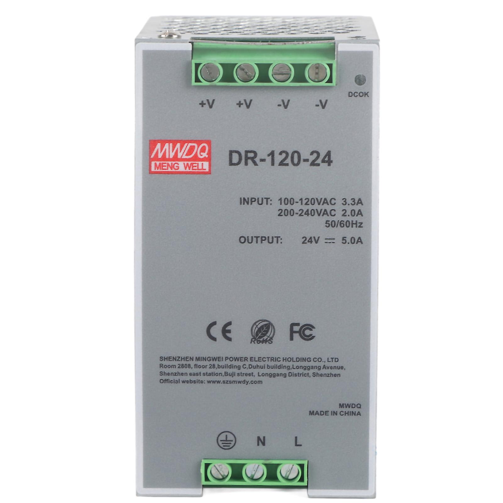 AC/DC Power Source Pulse Width Modulation 24V 5A 120W