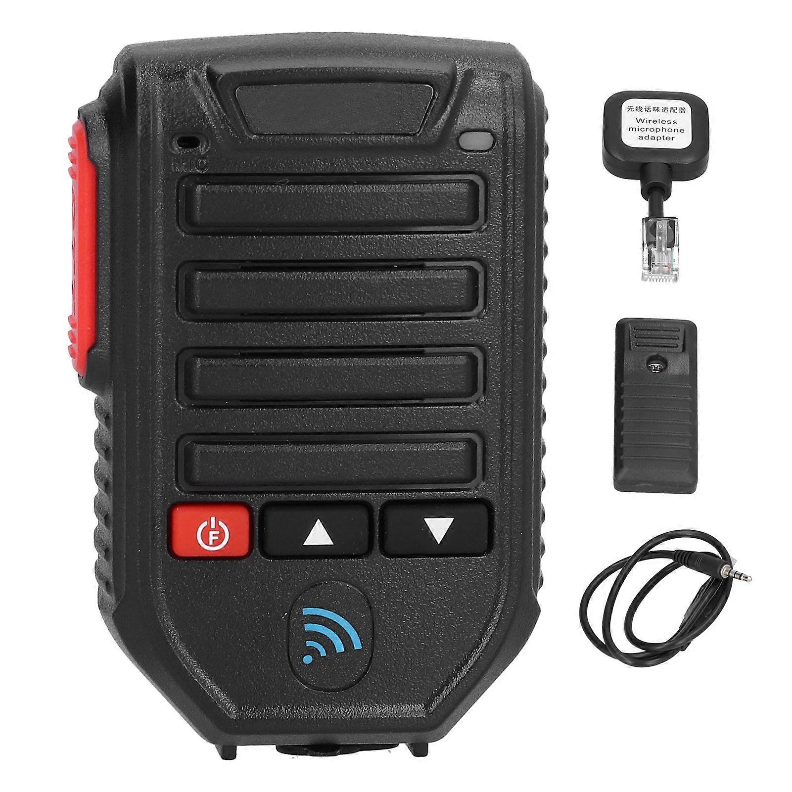 Wireless Bluetooth Walkie Talkie Hand Mic - Clear 2-Way Radio Communication 10m Range