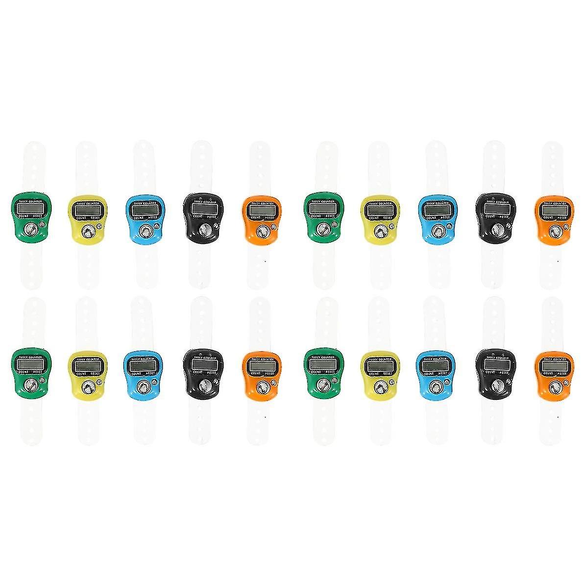 20 Pieces Practical Tally Counter Manual Digital Counter Daily (random Color)