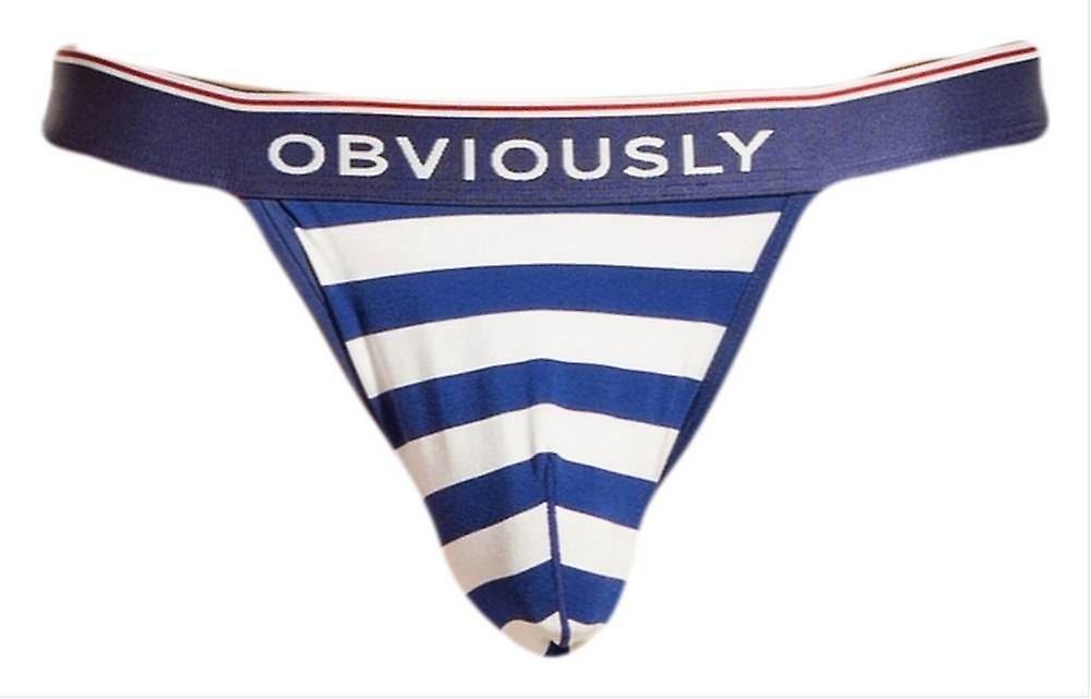 Obviously PrimeMan AnatoMAX Bikini Brief - Navy/White