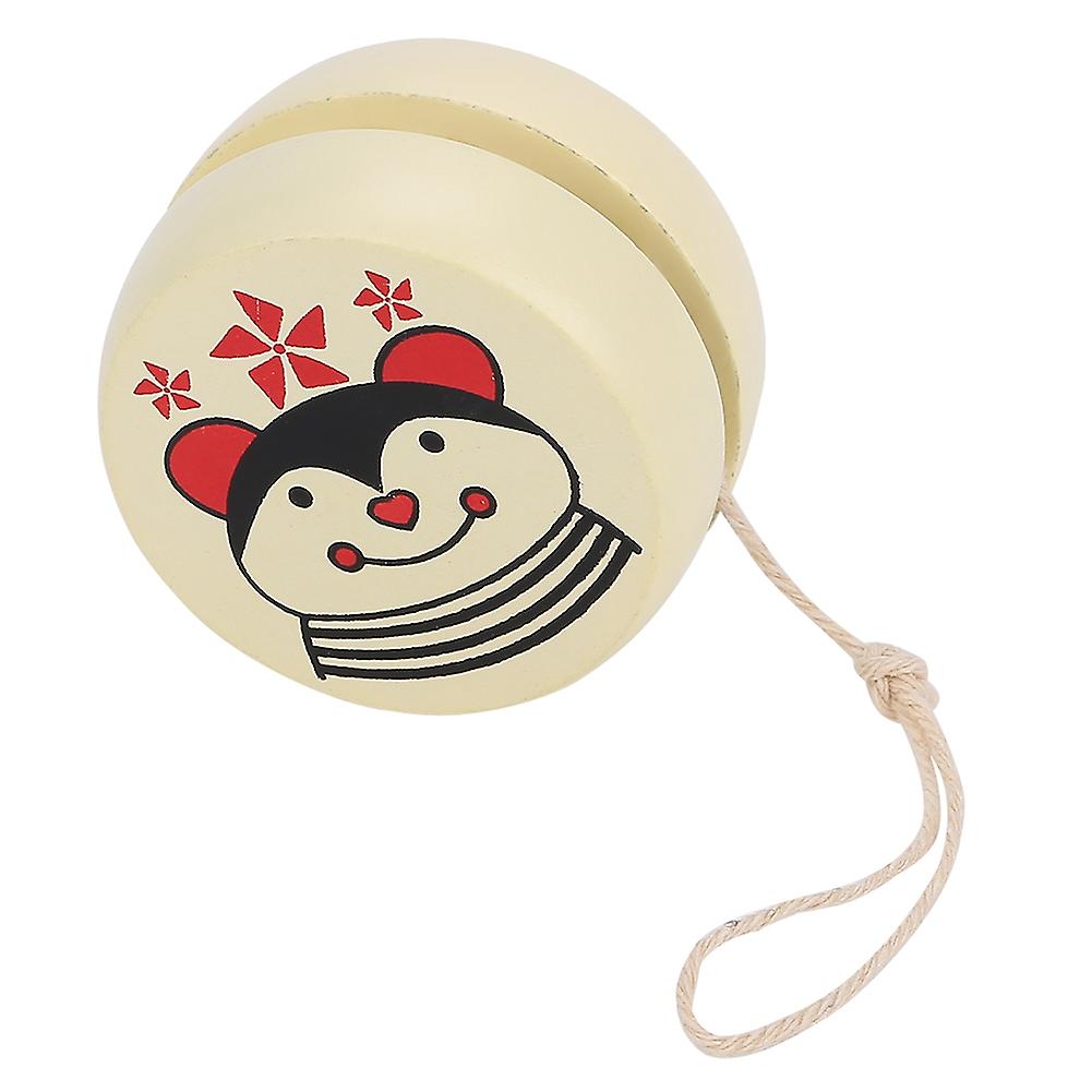 Yoyo Toy Cute Cartoon Pattern Wooden Yoyo Ball Toy Early Education Teaching Toy for Kid Child (Bee) Wooden Yoyo Toy