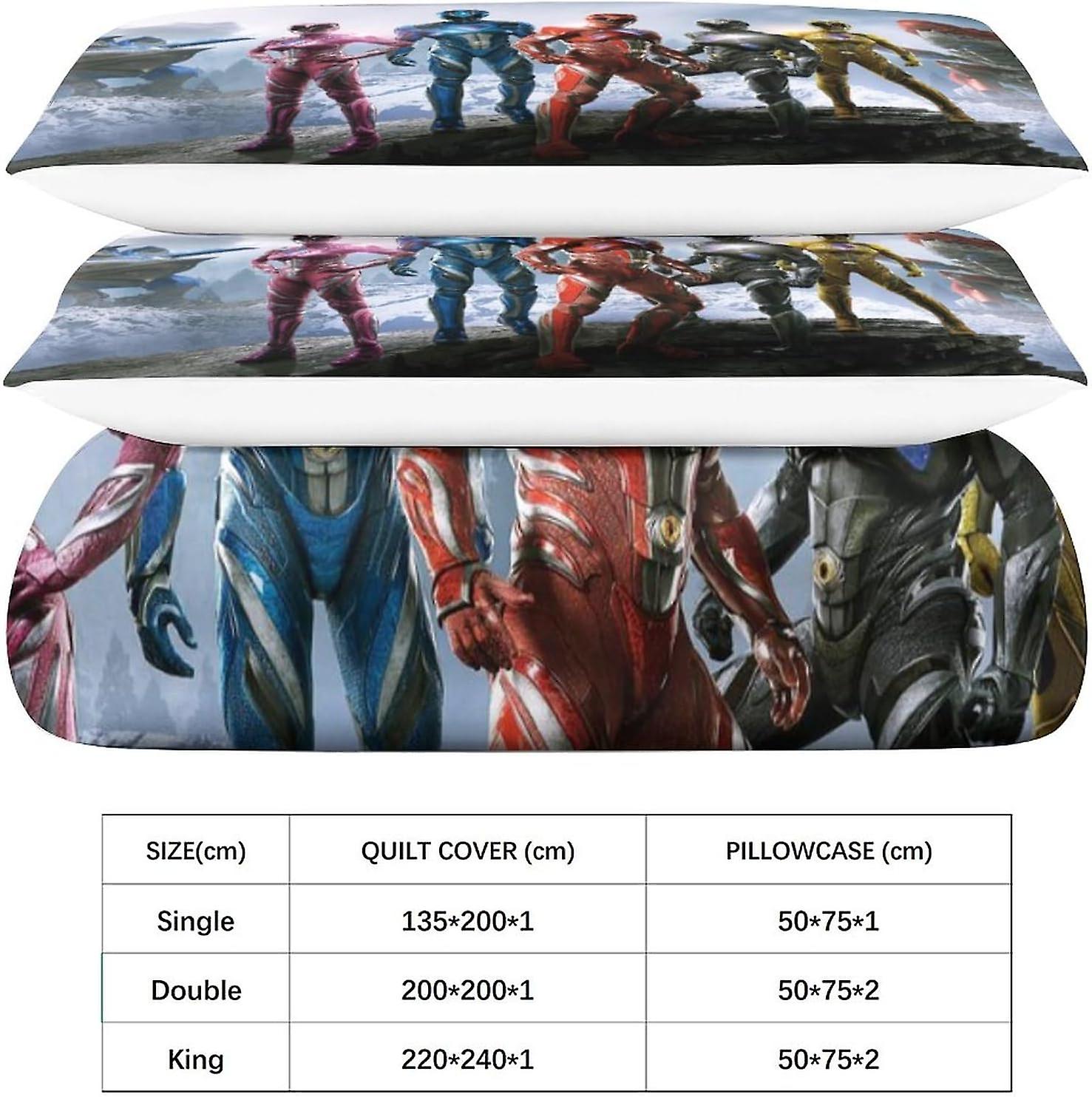 Power Rangers Duvet Cover Set 3D Bedding Set sci-fi Comforter Cover Set ...