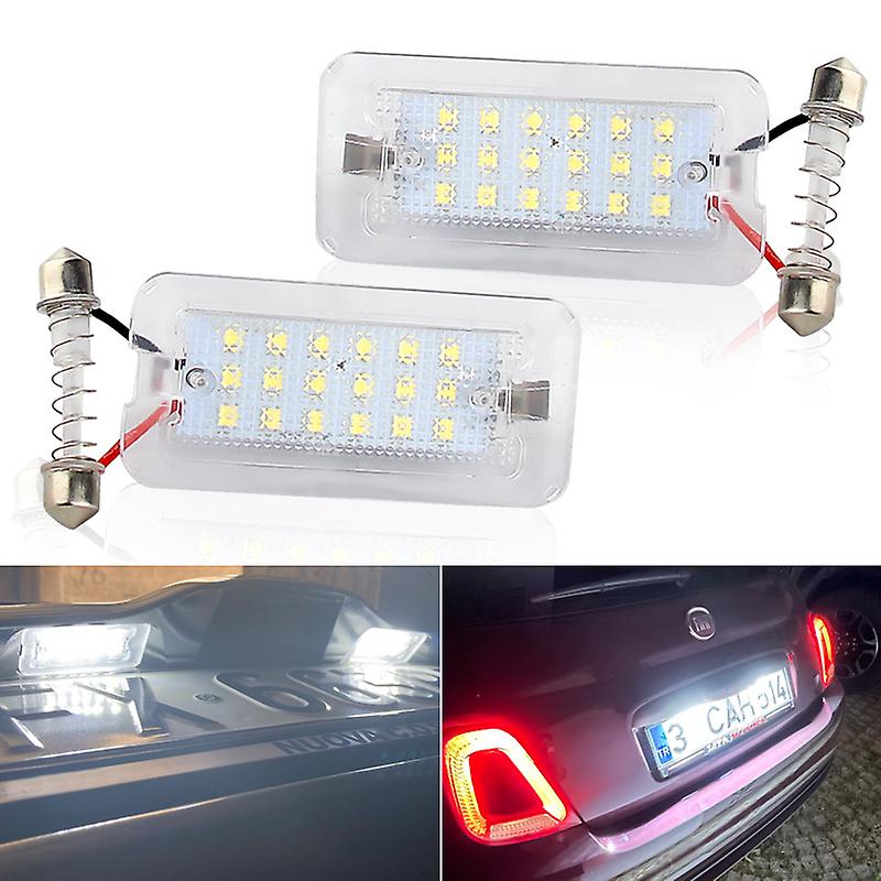 Led License Number Plate Light For Fiat Abarth 500 595 695 500c 595c 695c 312c 2007-2020 Error Free Pure White 2pcs/set