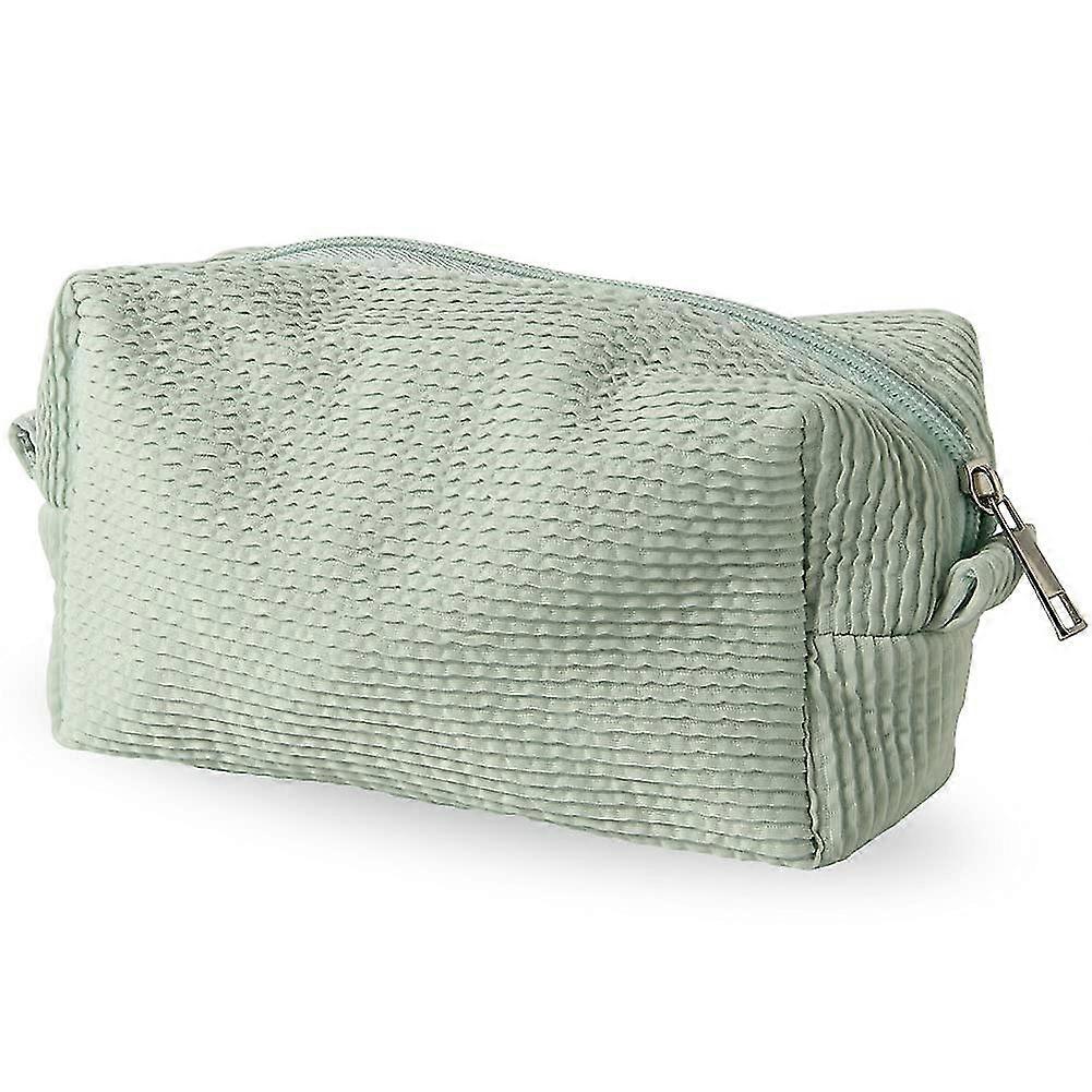 New ModelsLINJOU Versatile Solid Color Cosmetic Bag (Green)