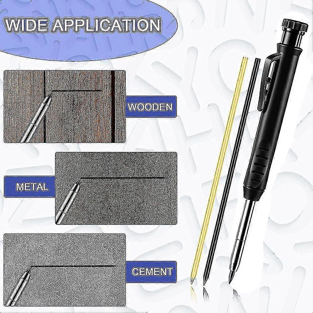 Solid Carpenter Pencil Set Hole Mechanical Pencil Refill B