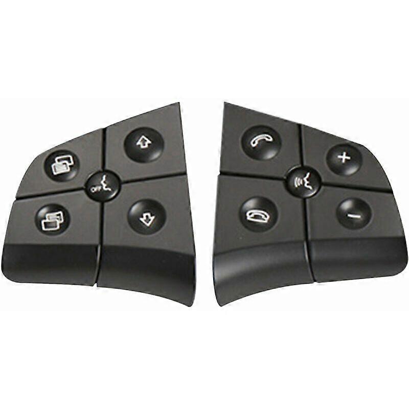 Steering Wheel Control Buttons Replacement for Mercedes Benz W164 W245 W251 Ml Gl Br Class, Black, 5 Keys