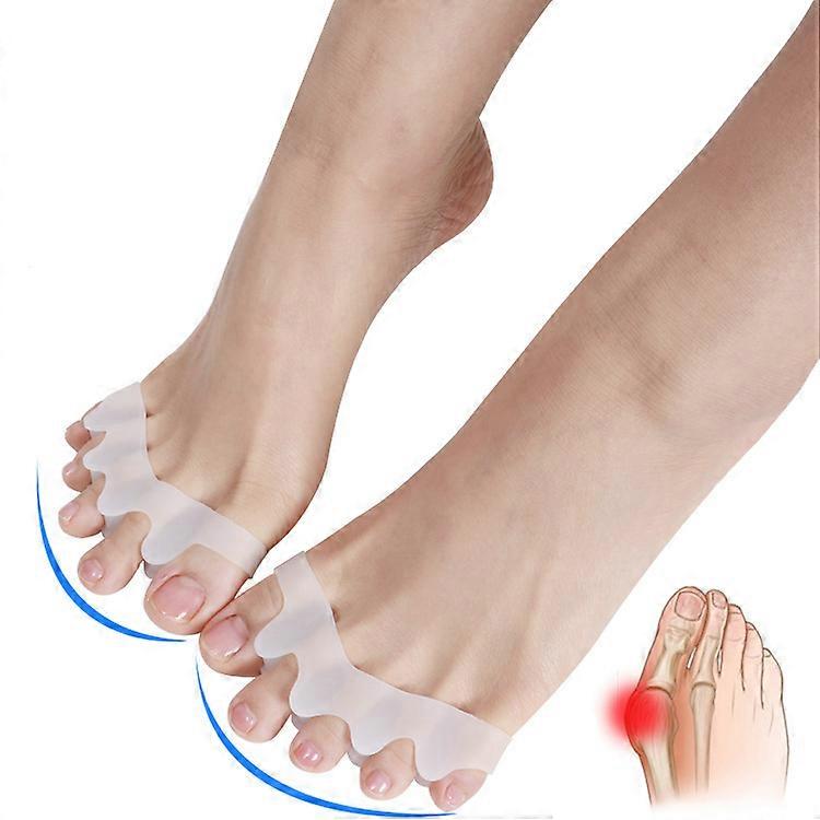 Toe separator for Hallux valgus 1 pair White White