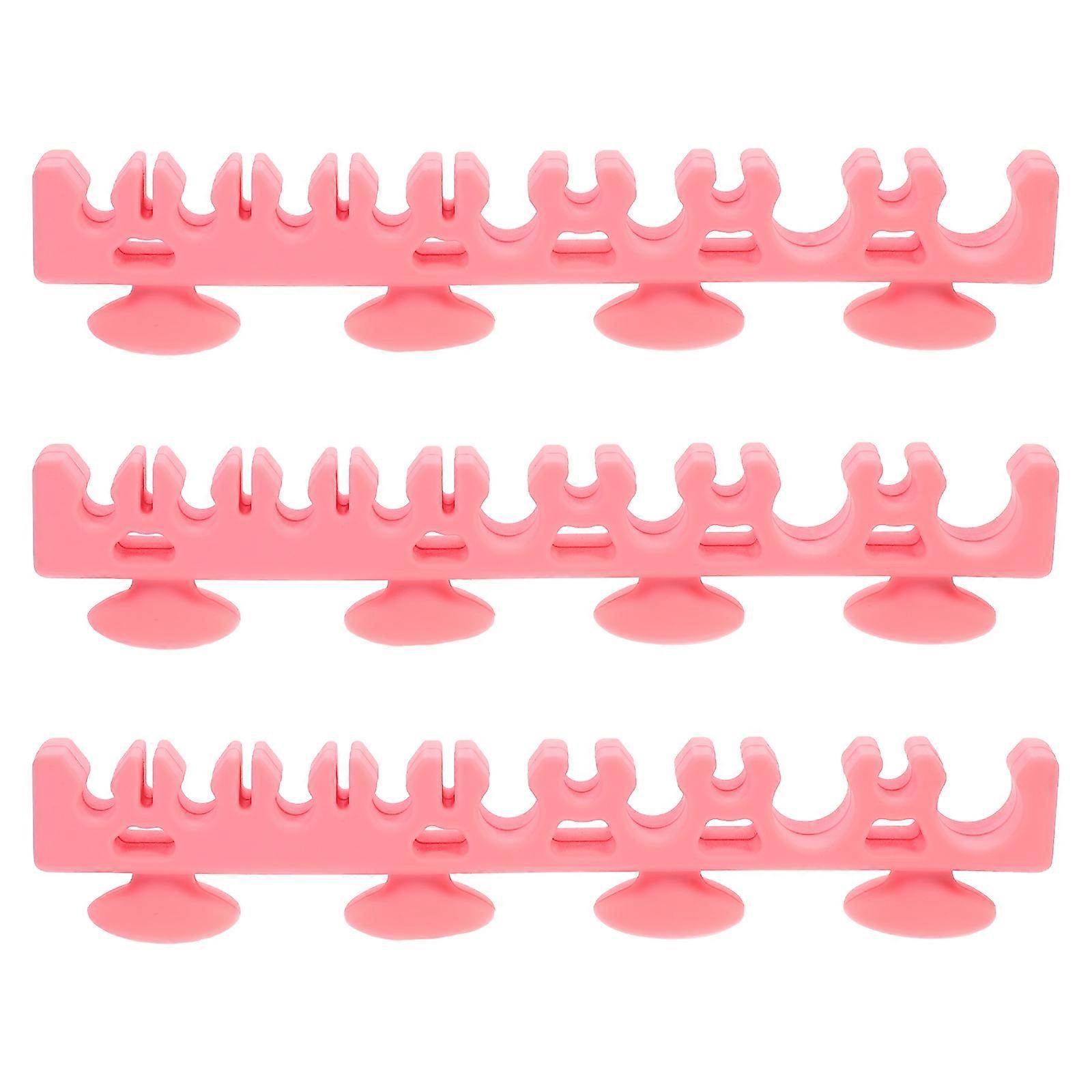 3Pcs Makeup Brush Drying Holder Silicone Cosmetic Brush Drying Rack with Suction