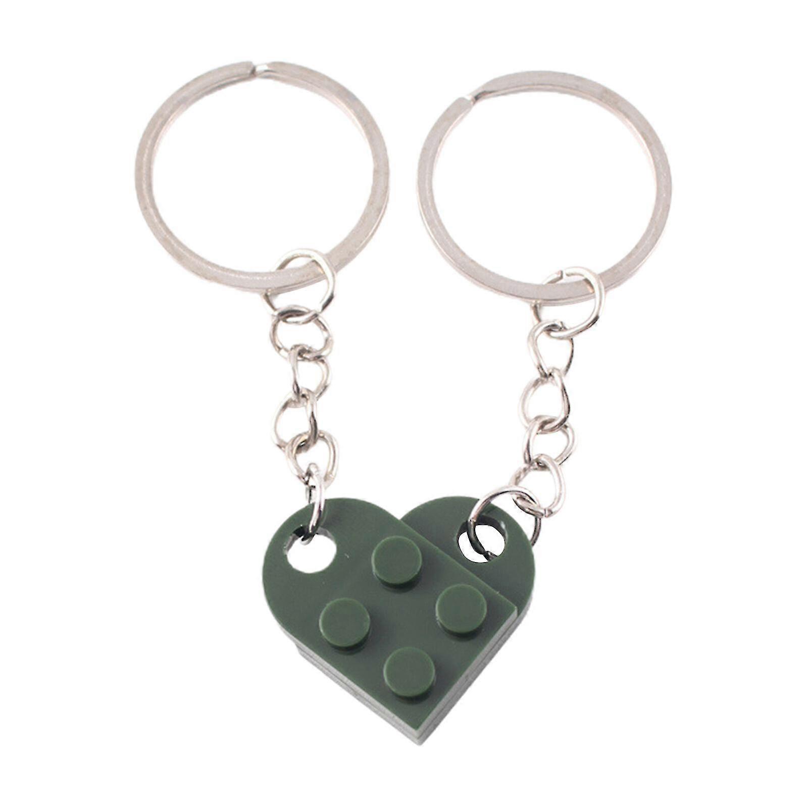 Ensemble de porte-clés Heart pour les couples, porte-clés en brique Heart pour la Saint-Valentin, 100% neuf