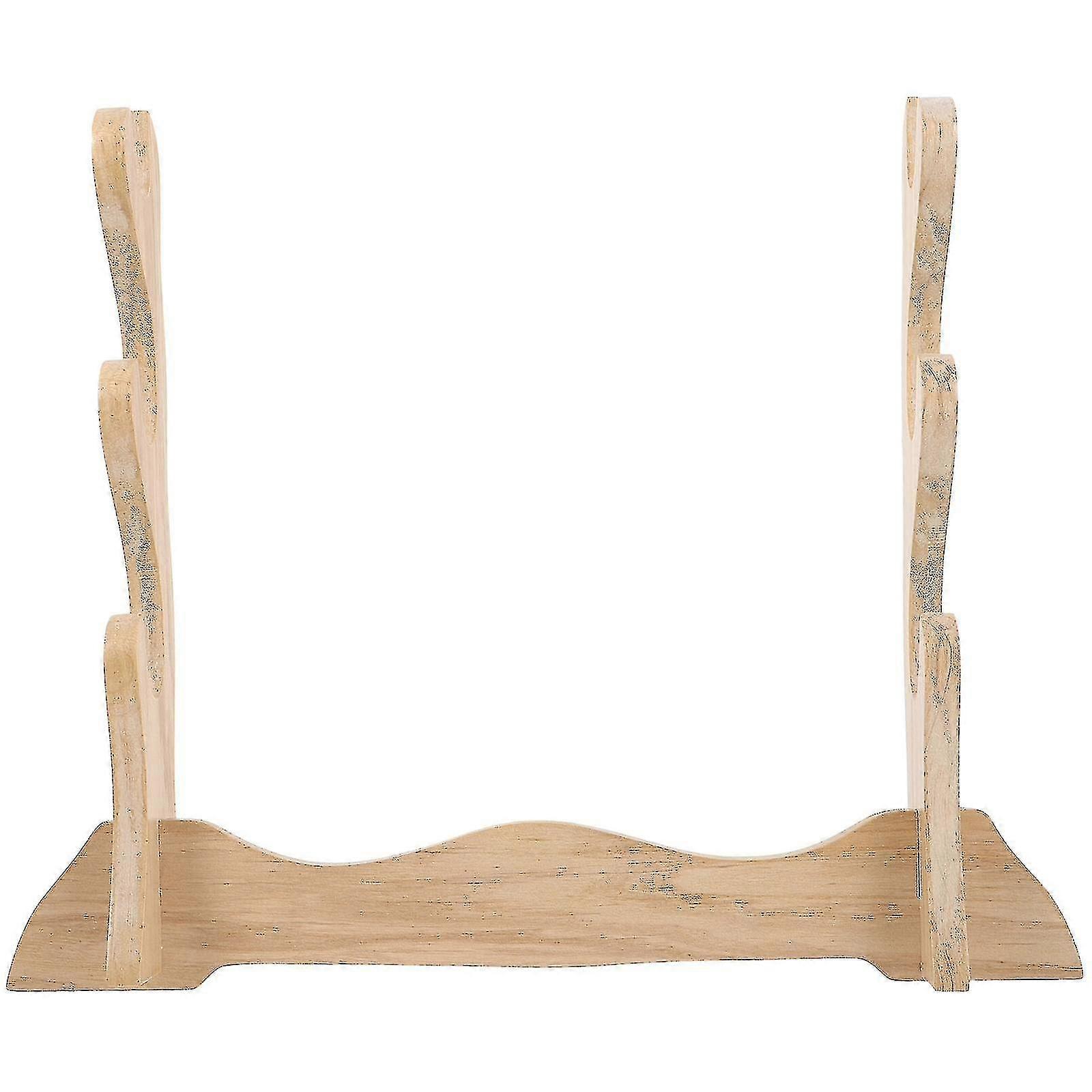 Swords Rack 3-layer Wooden Swords Stand Swords Display Stand Home Swords Holder